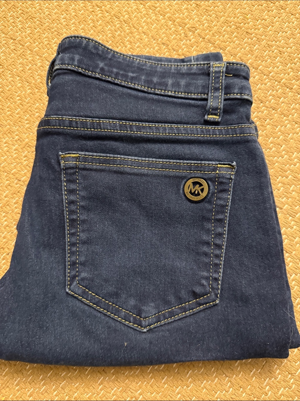 Michael Kors Navy Skinny Jeans with Contrast Stitching